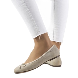 D/GMR Ballerine da donna beige di Villers
