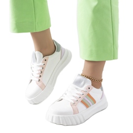 D/GMR Sneakers bianche sulla piattaforma Prinsep bianco
