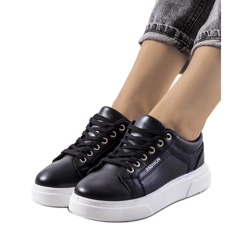 D/GMR Sneakers nere su una spessa suola Louisiana nero
