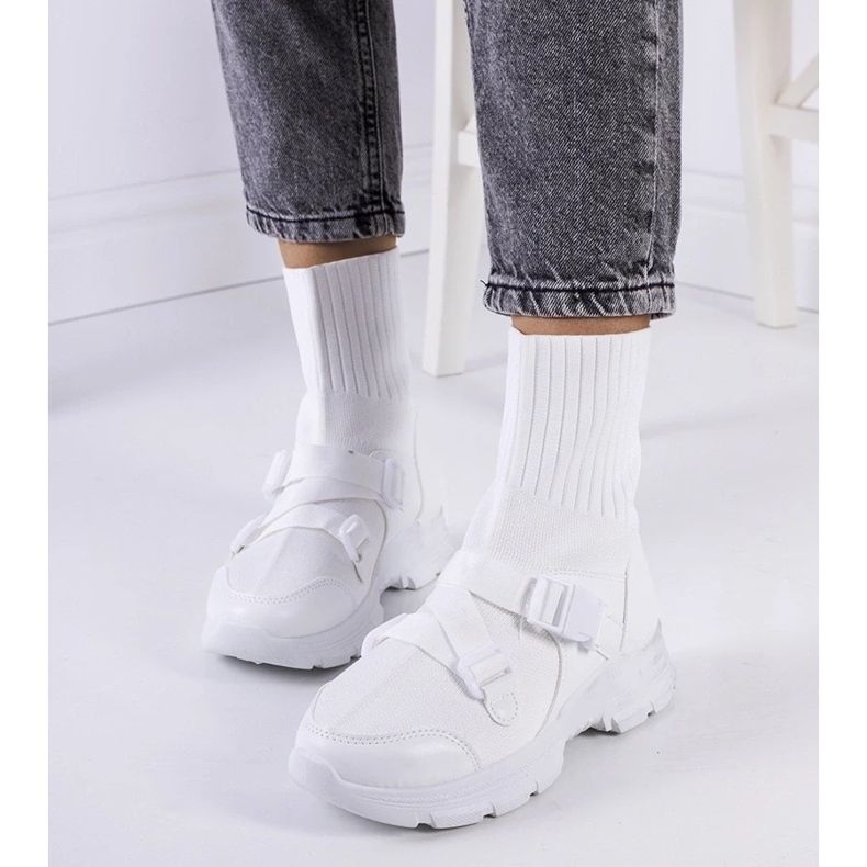 D/GMR Sneakers Saker bianche bianca