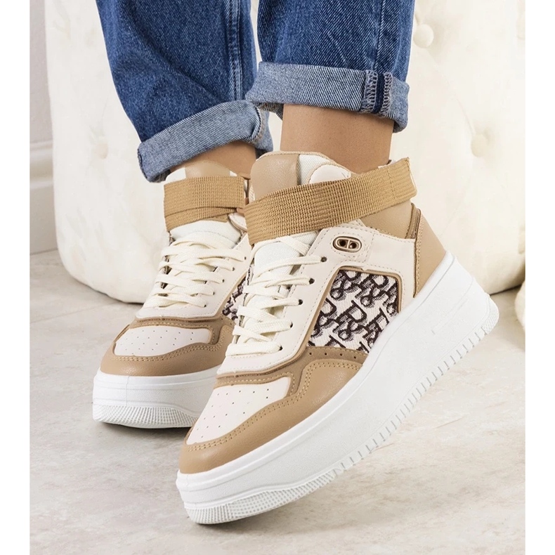 D/GMR Sneaker alte beige per la caviglia Adolis