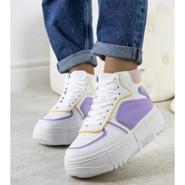 D/GMR Sneakers alla caviglia Zetta bianche e viola bianco