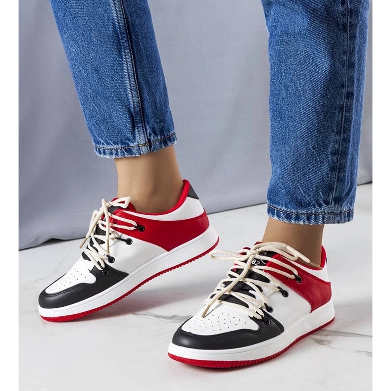 D/GMR Sneakers retrò nere e rosse di Shari rosso