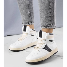 D/GMR Sneakers alte bianche e nere di Robin bianco