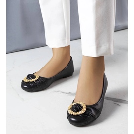 D/GMR Ballerine nere con decorazioni dorate di Antoinette nero