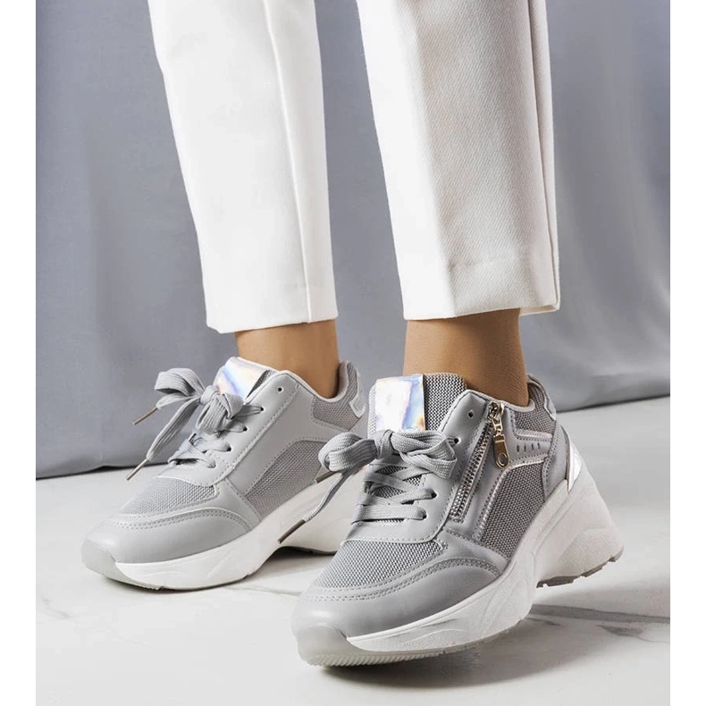 D/GMR Sneakers con zeppa grigie di Stacey grigio