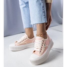 D/GMR Le scarpe da ginnastica rosa con plateau di Connie