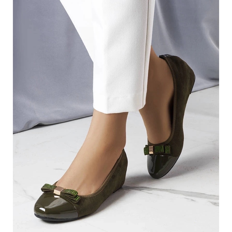 D/GMR Ballerine verdi con zeppa indoor di Cailot