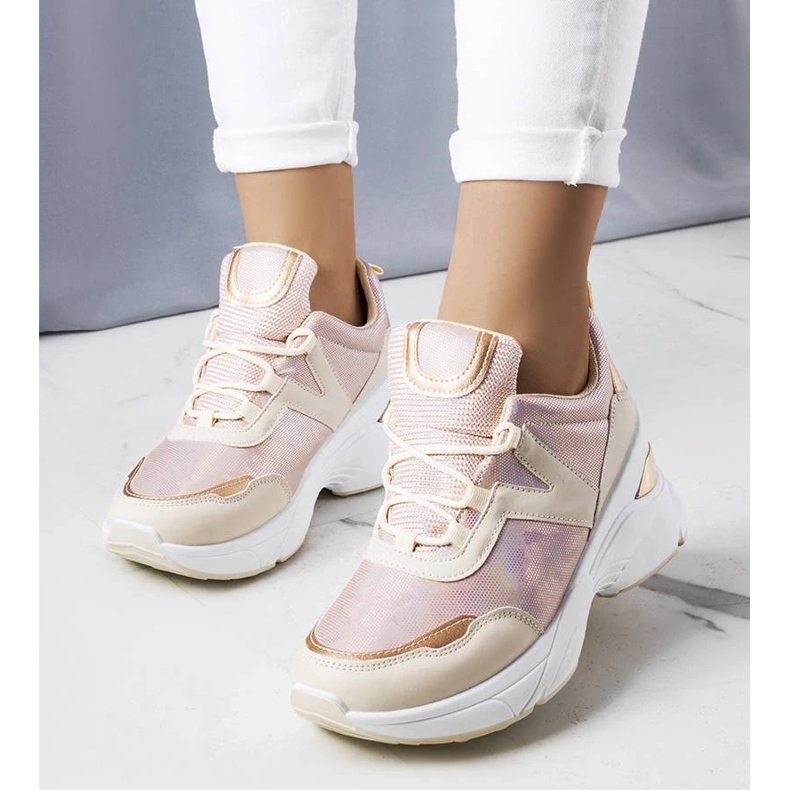 D/GMR Sneakers rosa con inserti metallici di Ruais