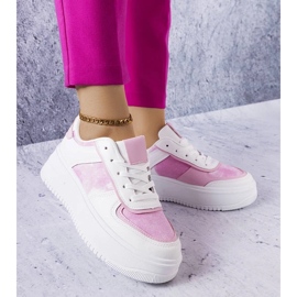 D/GMR Scarpe con zeppa bianche e rosa di Heloise bianco