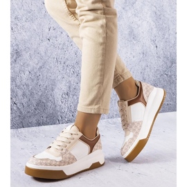 D/GMR Sneakers marroni decorate con il monogramma Grandbois marrone