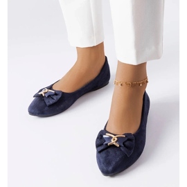 D/GMR Ballerine blu navy decorate con un fiocco Jetté