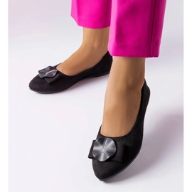 D/GMR Ballerine nere decorate con strass Rémy nero