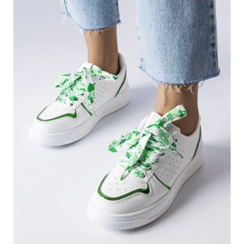 D/GMR Sneakers bianche legate con nastro Pryor bianco
