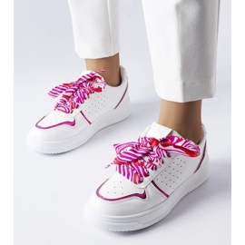 D/GMR Sneakers bianche legate con nastro Pryor bianco