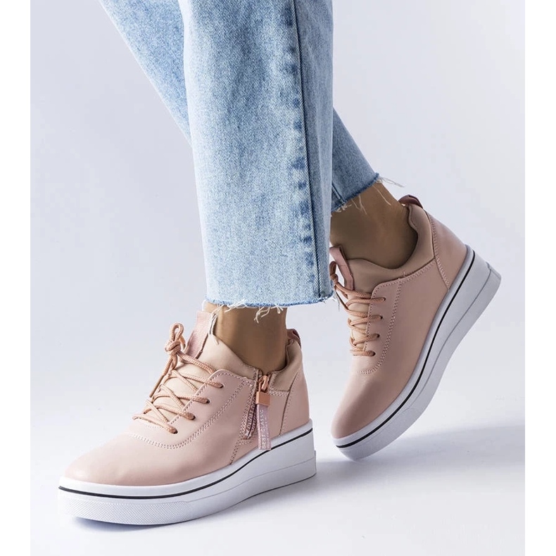 D/GMR Sneakers rosa con zeppa bassa di Mathieu