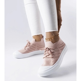 D/GMR Sneaker Polaire rosa in tessuto elasticizzato