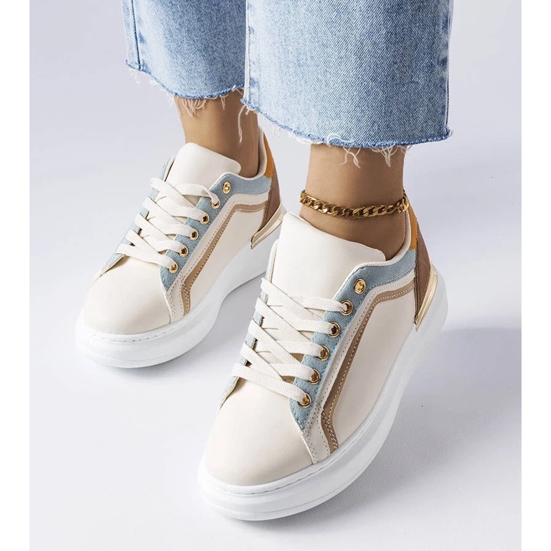 D/GMR Sneakers beige con suola spessa di Soucy