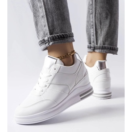 D/GMR Sneakers con zeppa CinqMars bianche bianco