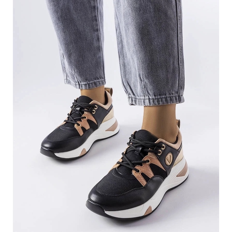 D/GMR Sneaker nere e oro Vinceza nero