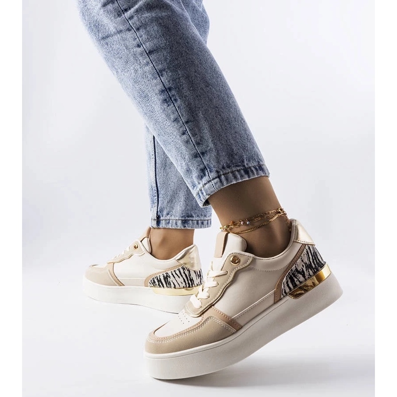 D/GMR Sneaker beige con plateau di Tooele