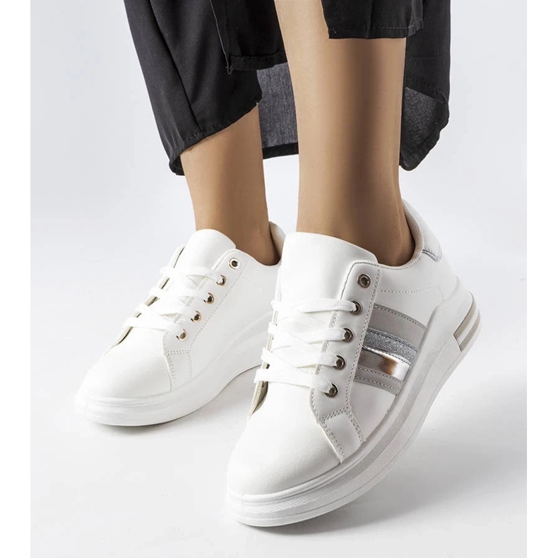 D/GMR Sneakers bianche Sacaton con plateau