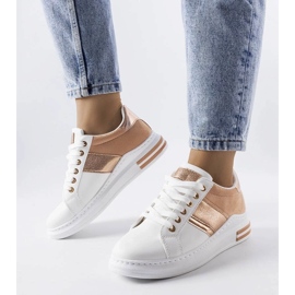 D/GMR Sneakers bianche con inserti rosa di Deans