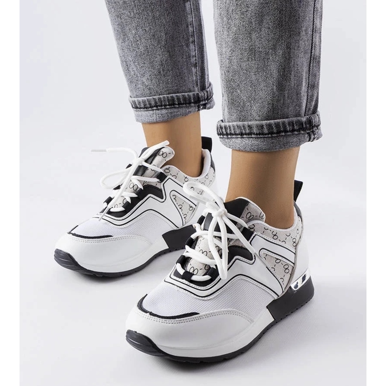 D/GMR Sneakers bianche con elementi dorati di Bedord bianca