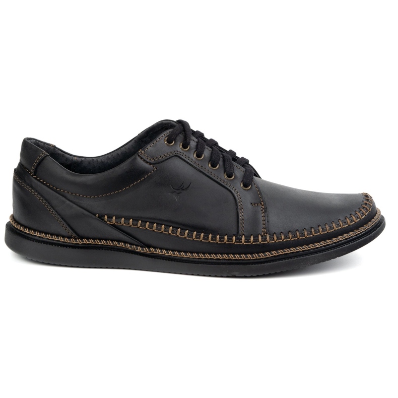 Olivier Scarpe da uomo in pelle casual model 313gt nero
