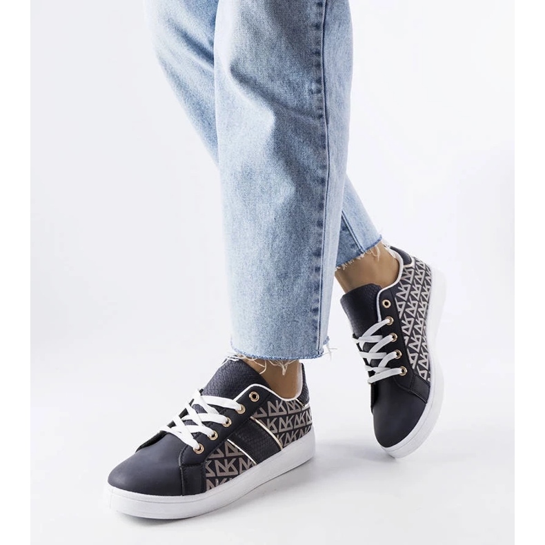 D/GMR Sneakers blu navy decorate con il monogramma Bolduc
