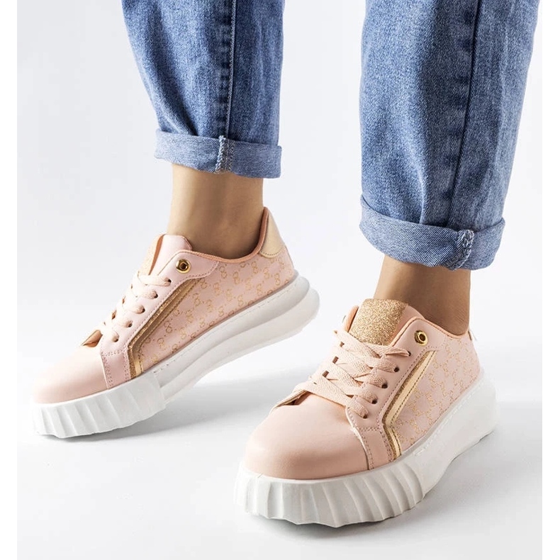 D/GMR Sneaker rosa con plateau di Giuseppe