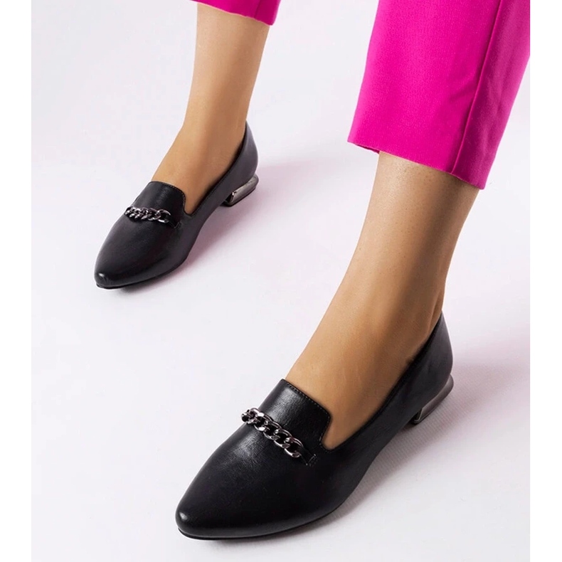 D/GMR Ballerine nere con soletta in pelle di Lovato nero