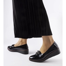 D/GMR Ballerine in vernice nera con decorazione Mellori