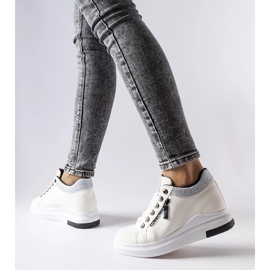 D/GMR Sneakers con zeppa bianche Birmingham bianco