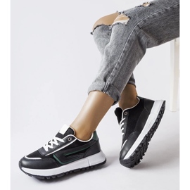 D/GMR Sneaker nere con accento verde Tod nero