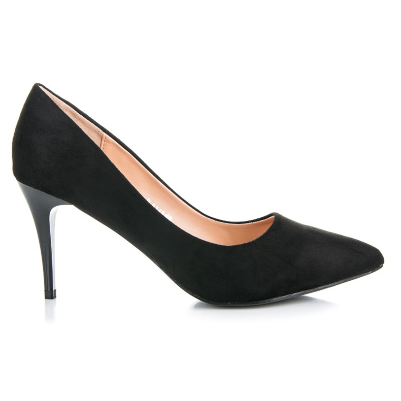 Ideal Shoes Tacchi alti in pelle scamosciata nero