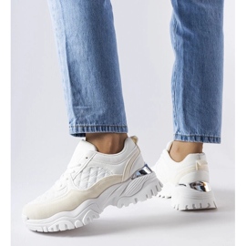D/GMR Sneakers bianche con inserto argento di Esquibel bianco