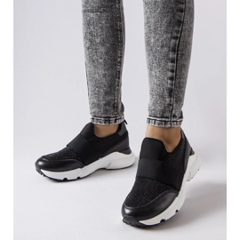 D/GMR Sneakers nere con strass di Algiso nero