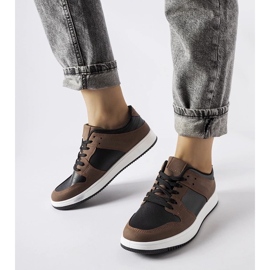 D/GMR Sneakers Jacqueline marroni e nere marrone