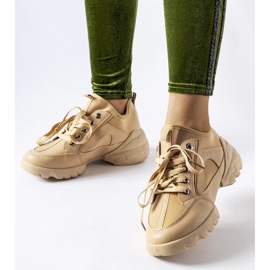 D/GMR Sneaker beige scuro con tomaia flessibile Abal