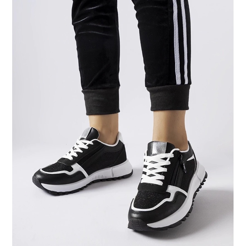D/GMR Sneakers Camuzzoni nere decorative nero