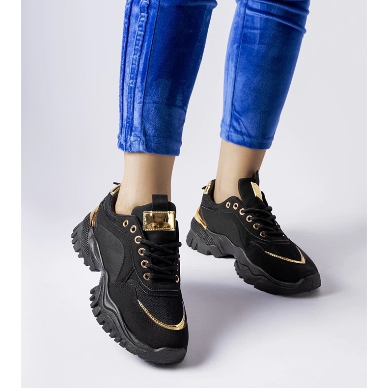 D/GMR Sneaker nere con accento Lodgeville dorato nero