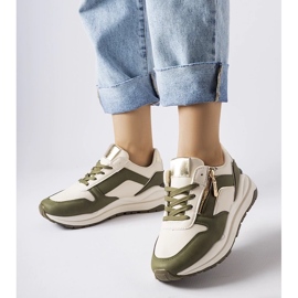D/GMR Sneakers Cecchi bianche e verdi bianco