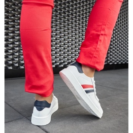 D/GMR Sneakers stringate Camilla in pelle bianca bianco