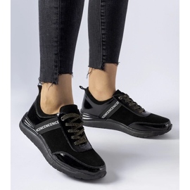 D/GMR Sneakers Castelfidardo in pelle nera nero