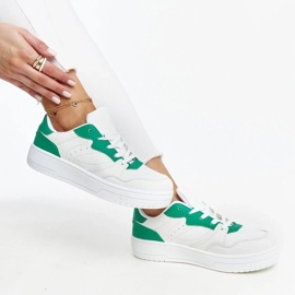 D/GMR Sneaker bianche con accento Fournie verde bianco