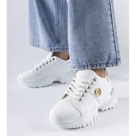 D/GMR Sneaker bianche con massiccia suola Arpaia bianco