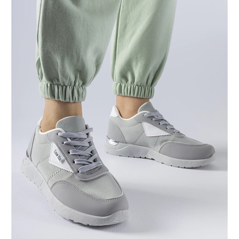 D/GMR Sneakers in tessuto grigio di Geraldino