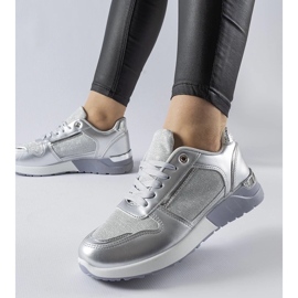 D/GMR Sneaker grigie con filo decorativo di Facondo grigio