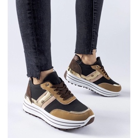 D/GMR Sneaker Provinciale con plateau marrone